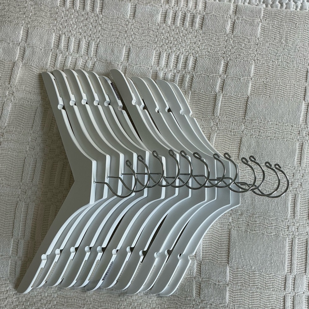 White Wooden Shirt & Blouse Hanger - Picture 2 of 2